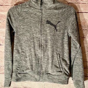 PUMA KIDS GRAY JACKET SIZE 12-14 WITH FULL ZIP